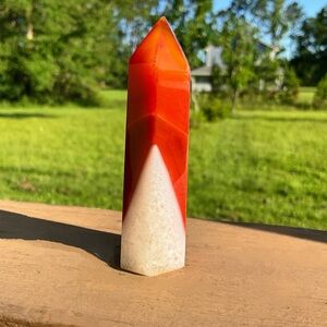"Fiery Sentinel: The Carnelian Tower Crystal"